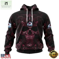NHL Colorado Avalanche Special Design Halloween With Skull Art Hoodie, T Shirt , NHL 3D Game Day Tee Nhl Colorado Avalanche Special Design Halloween With Skull Art Hoodie T Shirt 1