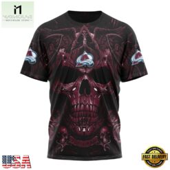 NHL Colorado Avalanche Special Design Halloween With Skull Art Hoodie, T Shirt , NHL 3D Game Day Tee Nhl Colorado Avalanche Special Design Halloween With Skull Art Hoodie T Shirt 4