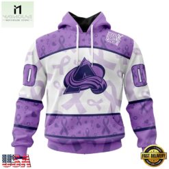 NHL Colorado Avalanche Special Lavender Fight Cancer Hoodie, T Shirt , NHL 3D Game Day Tee Nhl Colorado Avalanche Special Lavender Fight Cancer Hoodie T Shirt 1