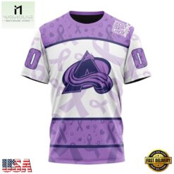 NHL Colorado Avalanche Special Lavender Fight Cancer Hoodie, T Shirt , NHL 3D Game Day Tee Nhl Colorado Avalanche Special Lavender Fight Cancer Hoodie T Shirt 5