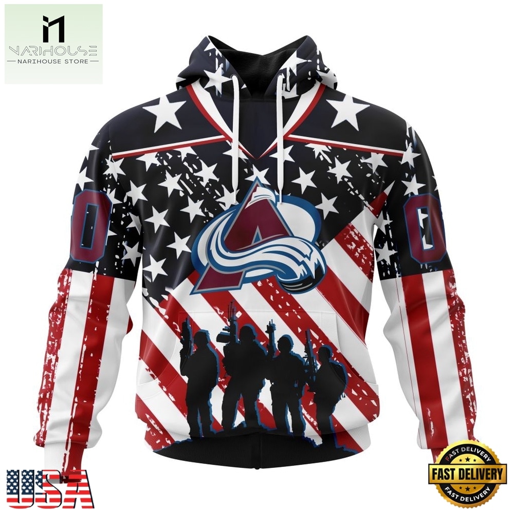 NHL Colorado Avalanche Specialized Kits For Honor USS Military Hoodie, T Shirt , NHL 3D Game Day Tee Nhl Colorado Avalanche Specialized Kits For Honor Uss Military Hoodie T Shirt 1