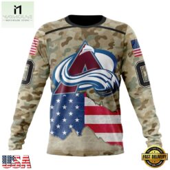 NHL Colorado Avalanche Specialized Kits For United State With Camo Color Hoodie, T Shirt , NHL 3D Game Day Tee Nhl Colorado Avalanche Specialized Kits For United State With Camo Color Hoodie T Shirt 3