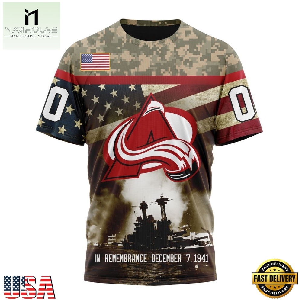 NHL Colorado Avalanche Specialized Unisex Kits Remember Pearl Harbor Hoodie, T Shirt , NHL 3D Game Day Tee NHL Colorado Avalanche Specialized Unisex Kits Remember Pearl Harbor Hoodie, T Shirt , NHL 3D Game Day Tee