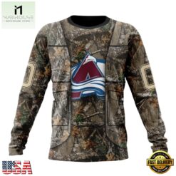 NHL Colorado Avalanche Specialized Unisex Vest Kits With Realtree Camo Hoodie, T Shirt, NHL 3D Game Day Tee Nhl Colorado Avalanche Specialized Unisex Vest Kits With Realtree Camo Hoodie T Shirt 3