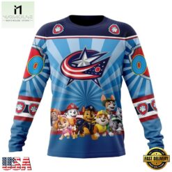 NHL Columbus Blue Jackets Special Paw Patrol Kits Hoodie, T Shirt , NHL 3D Game Day Tee Nhl Columbus Blue Jackets Special Paw Patrol Kits Hoodie T Shirt 3