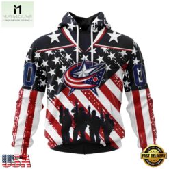 NHL Columbus Blue Jackets Specialized Kits For Honor USS Military Hoodie, T Shirt , NHL 3D Game Day Tee Nhl Columbus Blue Jackets Specialized Kits For Honor Uss Military Hoodie T Shirt 1