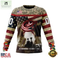 NHL Columbus Blue Jackets Specialized Unisex Kits Remember Pearl Harbor Hoodie, T Shirt , NHL 3D Game Day Tee Nhl Columbus Blue Jackets Specialized Unisex Kits Remember Pearl Harbor Hoodie T Shirt 3