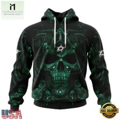 NHL Dallas Stars Special Design Halloween With Skull Art Hoodie, T Shirt , NHL 3D Game Day Tee Nhl Dallas Stars Special Design Halloween With Skull Art Hoodie T Shirt 1