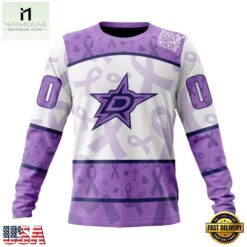NHL Dallas Stars Special Lavender Fight Cancer Hoodie, T Shirt , NHL 3D Game Day Tee Nhl Dallas Stars Special Lavender Fight Cancer Hoodie T Shirt 4