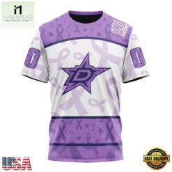 NHL Dallas Stars Special Lavender Fight Cancer Hoodie, T Shirt , NHL 3D Game Day Tee Nhl Dallas Stars Special Lavender Fight Cancer Hoodie T Shirt 5