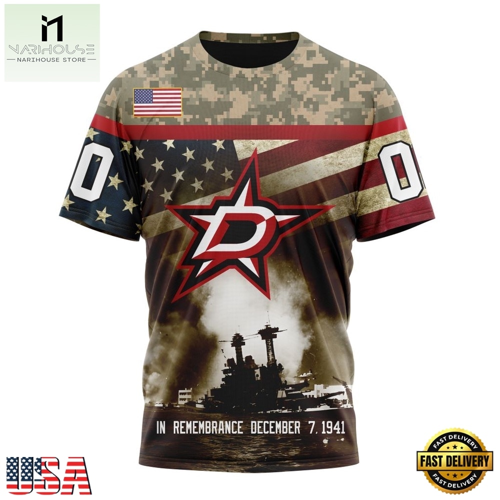 NHL Dallas Stars Specialized Unisex Kits Remember Pearl Harbor Hoodie, T Shirt , NHL 3D Game Day Tee NHL Dallas Stars Specialized Unisex Kits Remember Pearl Harbor Hoodie, T Shirt , NHL 3D Game Day Tee