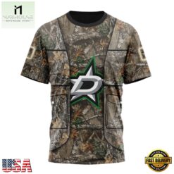 NHL Dallas Stars Specialized Unisex Vest Kits With Realtree Camo Hoodie, T Shirt, NHL 3D Game Day Tee Nhl Dallas Stars Specialized Unisex Vest Kits With Realtree Camo Hoodie T Shirt 4