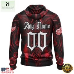 NHL Detroit Red Wings Special Design Halloween With Skull Art Hoodie, T Shirt , NHL 3D Game Day Tee Nhl Detroit Red Wings Special Design Halloween With Skull Art Hoodie T Shirt 2