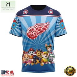 NHL Detroit Red Wings Special Paw Patrol Kits Hoodie, T Shirt , NHL 3D Game Day Tee Nhl Detroit Red Wings Special Paw Patrol Kits Hoodie T Shirt 4