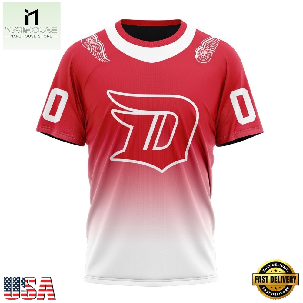 NHL Detroit Red Wings Special Retro Gradient Design Hoodie, T Shirt, NHL 3D Game Day Tee NHL Detroit Red Wings Special Retro Gradient Design Hoodie, T Shirt, NHL 3D Game Day Tee