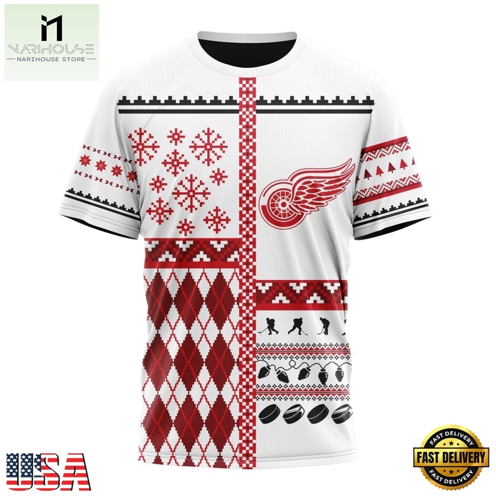 NHL Detroit Red Wings Specialized Christmas Is Coming New Design Hoodie, T Shirt , NHL 3D Game Day Tee NHL Detroit Red Wings Specialized Christmas Is Coming New Design Hoodie, T Shirt , NHL 3D Game Day Tee