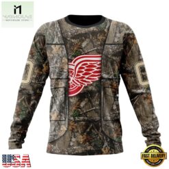 NHL Detroit Red Wings Specialized Unisex Vest Kits With Realtree Camo Hoodie, T Shirt, NHL 3D Game Day Tee Nhl Detroit Red Wings Specialized Unisex Vest Kits With Realtree Camo Hoodie T Shirt 3