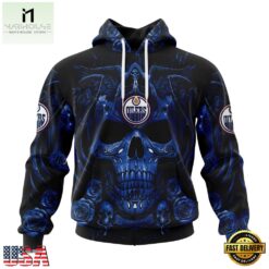 NHL Edmonton Oilers Special Design Halloween With Skull Art Hoodie, T Shirt , NHL 3D Game Day Tee Nhl Edmonton Oilers Special Design Halloween With Skull Art Hoodie T Shirt 1