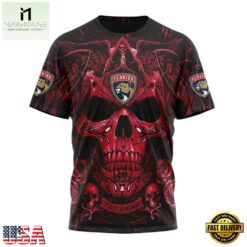 NHL Florida Panthers Special Design Halloween With Skull Art Hoodie, T Shirt , NHL 3D Game Day Tee Nhl Florida Panthers Special Design Halloween With Skull Art Hoodie T Shirt 4