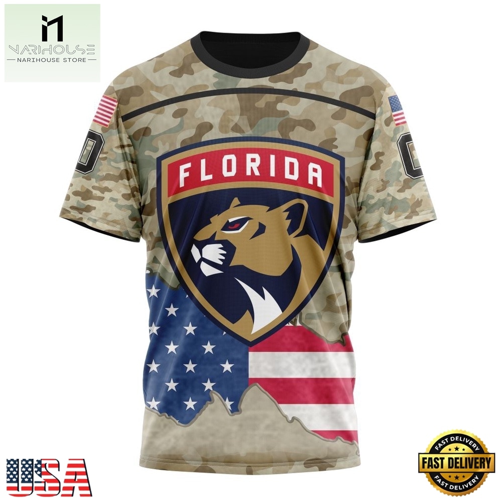 NHL Florida Panthers Specialized Kits For United State With Camo Color Hoodie, T Shirt , NHL 3D Game Day Tee NHL Florida Panthers Specialized Kits For United State With Camo Color Hoodie, T Shirt , NHL 3D Game Day Tee