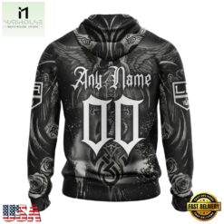 NHL Los Angeles Kings Special Design Halloween With Skull Art Hoodie, T Shirt , NHL 3D Game Day Tee Nhl Los Angeles Kings Special Design Halloween With Skull Art Hoodie T Shirt 2