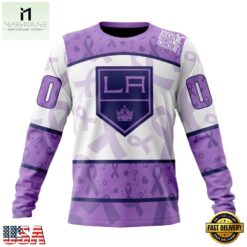 NHL Los Angeles Kings Special Lavender Fight Cancer Hoodie, T Shirt , NHL 3D Game Day Tee Nhl Los Angeles Kings Special Lavender Fight Cancer Hoodie T Shirt 4