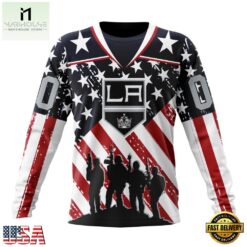 NHL Los Angeles Kings Specialized Kits For Honor USS Military Hoodie, T Shirt , NHL 3D Game Day Tee Nhl Los Angeles Kings Specialized Kits For Honor Uss Military Hoodie T Shirt 3