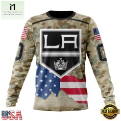 NHL Los Angeles Kings Specialized Kits For United State With Camo Color Hoodie, T Shirt , NHL 3D Game Day Tee Nhl Los Angeles Kings Specialized Kits For United State With Camo Color Hoodie T Shirt 3