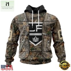 NHL Los Angeles Kings Specialized Unisex Vest Kits With Realtree Camo Hoodie, T Shirt, NHL 3D Game Day Tee Nhl Los Angeles Kings Specialized Unisex Vest Kits With Realtree Camo Hoodie T Shirt 1