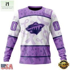 NHL Minnesota Wild Special Lavender Fight Cancer Hoodie, T Shirt , NHL 3D Game Day Tee 8 NHL Minnesota Wild Special Lavender Fight Cancer Hoodie, T Shirt , NHL 3D Game Day Tee Nhl Minnesota Wild Special Lavender Fight Cancer Hoodie T Shirt 4