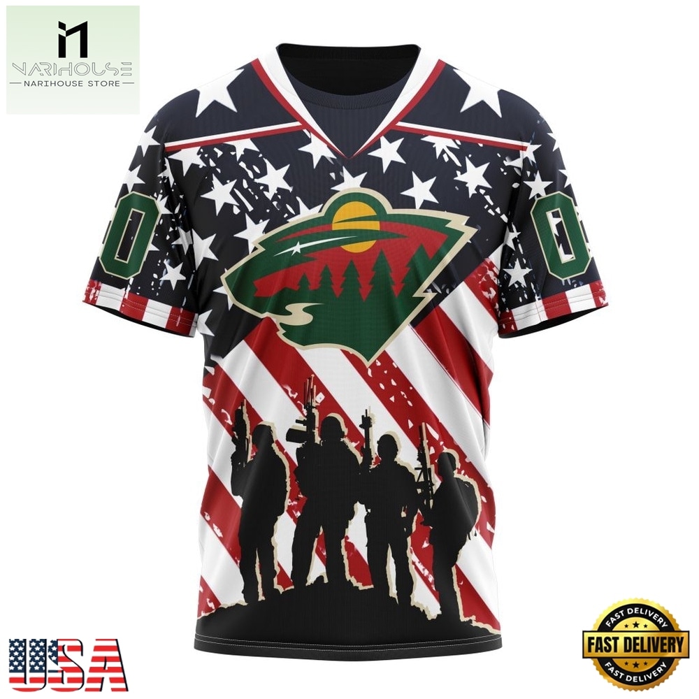 NHL Minnesota Wild Specialized Kits For Honor USS Military Hoodie, T Shirt , NHL 3D Game Day Tee NHL Minnesota Wild Specialized Kits For Honor USS Military Hoodie, T Shirt , NHL 3D Game Day Tee