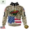 NHL Minnesota Wild Specialized Kits For United State With Camo Color Hoodie, T Shirt , NHL 3D Game Day Tee Nhl Minnesota Wild Specialized Kits For United State With Camo Color Hoodie T Shirt 1