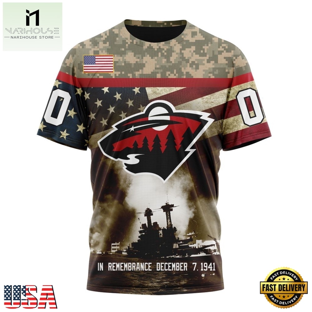 NHL Minnesota Wild Specialized Unisex Kits Remember Pearl Harbor Hoodie, T Shirt , NHL 3D Game Day Tee NHL Minnesota Wild Specialized Unisex Kits Remember Pearl Harbor Hoodie, T Shirt , NHL 3D Game Day Tee