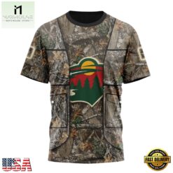 NHL Minnesota Wild Specialized Unisex Vest Kits With Realtree Camo Hoodie, T Shirt, NHL 3D Game Day Tee Nhl Minnesota Wild Specialized Unisex Vest Kits With Realtree Camo Hoodie T Shirt 4