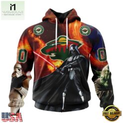 NHL Minnesota Wild x Star War Specialized Design Hoodie, T Shirt , NHL 3D Game Day Tee Nhl Minnesota Wild X Star War Specialized Design Hoodie T Shirt 1