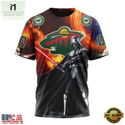 NHL Minnesota Wild x Star War Specialized Design Hoodie, T Shirt , NHL 3D Game Day Tee Nhl Minnesota Wild X Star War Specialized Design Hoodie T Shirt 3