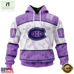 NHL Montreal Canadiens Special Lavender Fight Cancer Hoodie, T Shirt , NHL 3D Game Day Tee Nhl Montreal Canadiens Special Lavender Fight Cancer Hoodie T Shirt 1