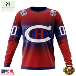 NHL Montreal Canadiens Special Retro Gradient Design Hoodie, T Shirt, NHL 3D Game Day Tee Nhl Montreal Canadiens Special Retro Gradient Design Hoodie T Shirt 3