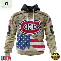 NHL Montreal Canadiens Specialized Kits For United State With Camo Color Hoodie, T Shirt , NHL 3D Game Day Tee Nhl Montreal Canadiens Specialized Kits For United State With Camo Color Hoodie T Shirt 1