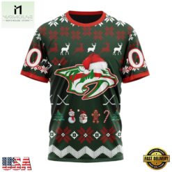NHL Nashville Predators Hockey Christmas Is Coming 2026 Hoodie, T Shirt , NHL 3D Game Day Tee Nhl Nashville Predators Hockey Christmas IS Coming 2026 Hoodie T Shirt 4
