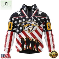 NHL Nashville Predators Specialized Kits For Honor USS Military Hoodie, T Shirt , NHL 3D Game Day Tee Nhl Nashville Predators Specialized Kits For Honor Uss Military Hoodie T Shirt 1