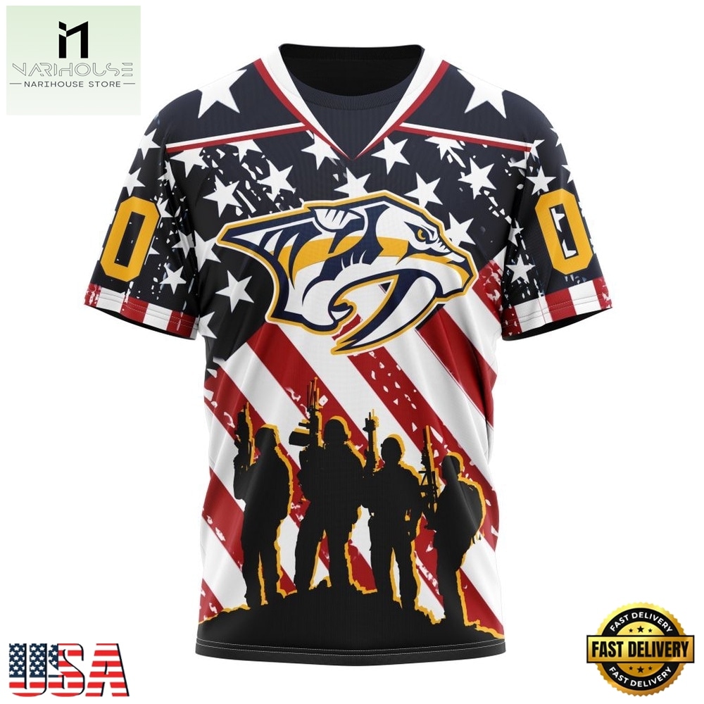 NHL Nashville Predators Specialized Kits For Honor USS Military Hoodie, T Shirt , NHL 3D Game Day Tee NHL Nashville Predators Specialized Kits For Honor USS Military Hoodie, T Shirt , NHL 3D Game Day Tee