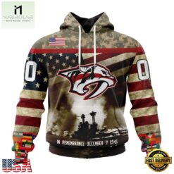 NHL Nashville Predators Specialized Unisex Kits Remember Pearl Harbor Hoodie, T Shirt , NHL 3D Game Day Tee Nhl Nashville Predators Specialized Unisex Kits Remember Pearl Harbor Hoodie T Shirt 1