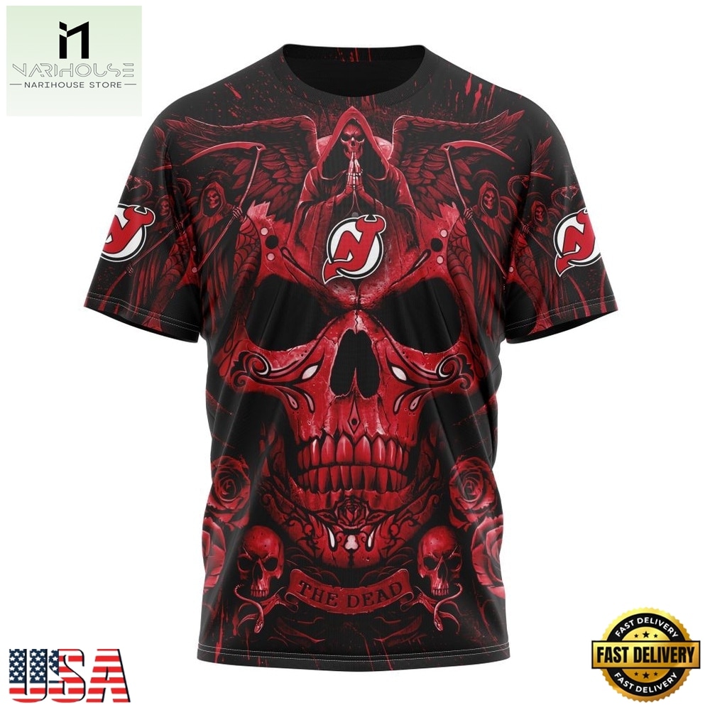 NHL New Jersey Devils Special Design Halloween With Skull Art Hoodie, T Shirt , NHL 3D Game Day Tee NHL New Jersey Devils Special Design Halloween With Skull Art Hoodie, T Shirt , NHL 3D Game Day Tee