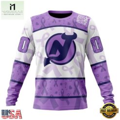 NHL New Jersey Devils Special Lavender Fight Cancer Hoodie, T Shirt , NHL 3D Game Day Tee Nhl New Jersey Devils Special Lavender Fight Cancer Hoodie T Shirt 4