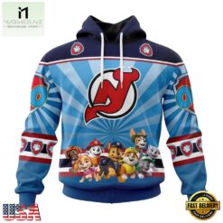 NHL New Jersey Devils Special Paw Patrol Kits Hoodie, T Shirt , NHL 3D Game Day Tee Nhl New Jersey Devils Special Paw Patrol Kits Hoodie T Shirt 1