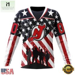 NHL New Jersey Devils Specialized Kits For Honor USS Military Hoodie, T Shirt , NHL 3D Game Day Tee Nhl New Jersey Devils Specialized Kits For Honor Uss Military Hoodie T Shirt 3