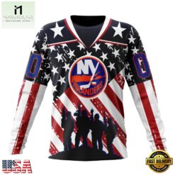 NHL New York Islanders Specialized Kits For Honor USS Military Hoodie, T Shirt , NHL 3D Game Day Tee Nhl New York Islanders Specialized Kits For Honor Uss Military Hoodie T Shirt 3