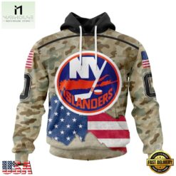 NHL New York Islanders Specialized Kits For United State With Camo Color Hoodie, T Shirt , NHL 3D Game Day Tee Nhl New York Islanders Specialized Kits For United State With Camo Color Hoodie T Shirt 1