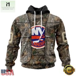 NHL New York Islanders Specialized Unisex Vest Kits With Realtree Camo Hoodie, T Shirt, NHL 3D Game Day Tee Nhl New York Islanders Specialized Unisex Vest Kits With Realtree Camo Hoodie T Shirt 1